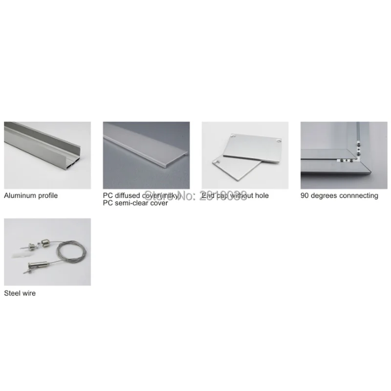 Extrusões de Alumínio para Luzes Luzes de Teto Conjuntos 10x2 M e lot Série 6000 Alumínio Levou Perfil Luz Grande u Tamanho Led de Teto ou Pendente 3 Conjuntos 10X2 mLot série 6000 alumínio levou