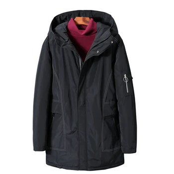 

b 2018 new Winter Men down Cotton Coats Fashion Jacket Men Pocket Slim Fit Hooded Parka High Quality Winter Plus Size 2XL-9XL