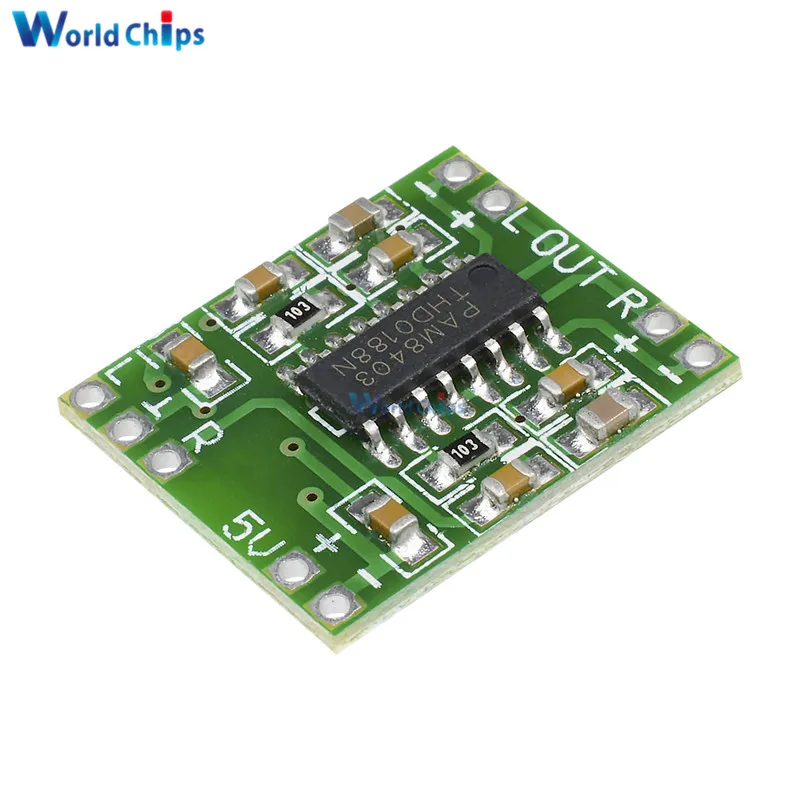Diymore PAM8403 5 в 3 Вт двухканальный Мини цифровой усилитель мощности плата привода для