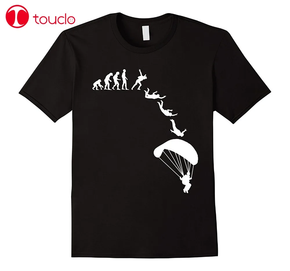 Tops Summer Cool Funny Skydiving Evolution Parachute T-Shirt Tee Shirt Sweatshirt | Мужская одежда
