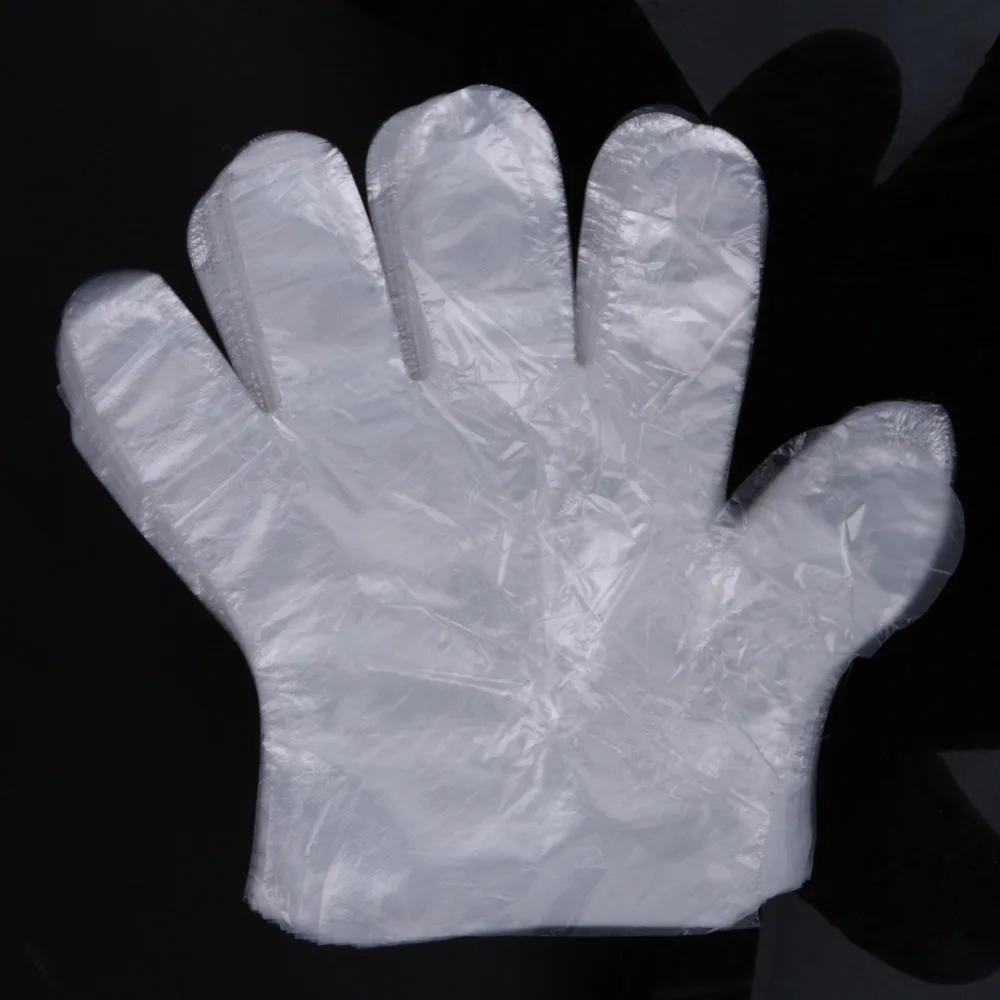 100pcs Disposable font b Gloves b font Garden BBQ Plastic font b Gloves b font Multifuction