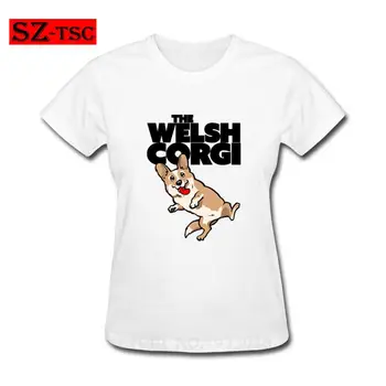 

The Welsh Corgi Pembroke Short Sleeve T-shirts Small Fresh Casual Tees Tops Women T Shirt Lovely Animal Welsh Corgi Dog Print