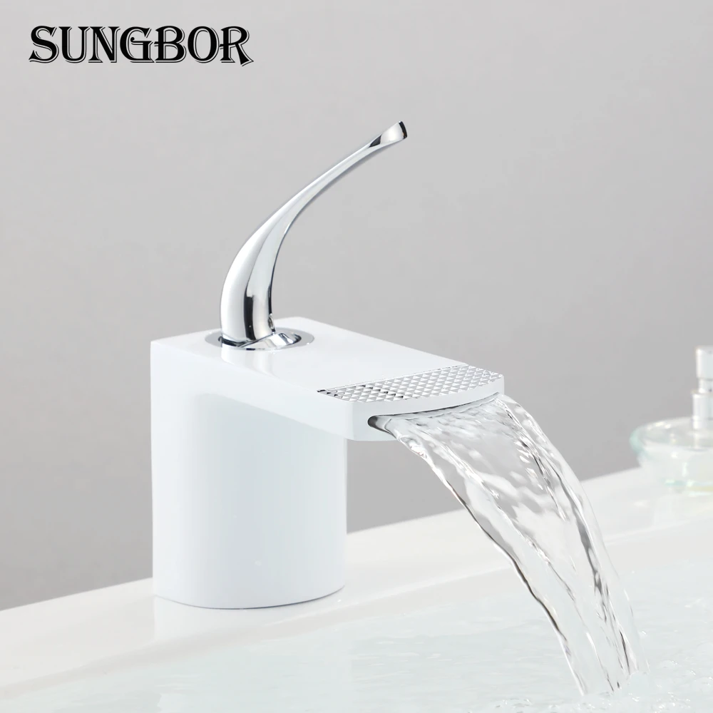 Basin Faucets White Mixer Tap Bathroom Faucet Hot And Cold Basin Mixer Tap Bathroom Faucet