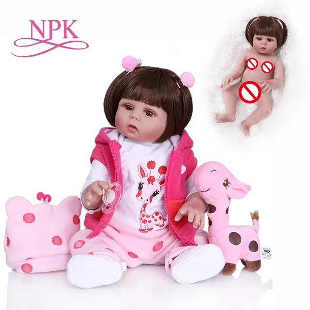 55CM Reborn Baby Girl With Elephant Very Soft Full Body Silicone Doll Bath  Lifelike Real Touch child Toy - AliExpress