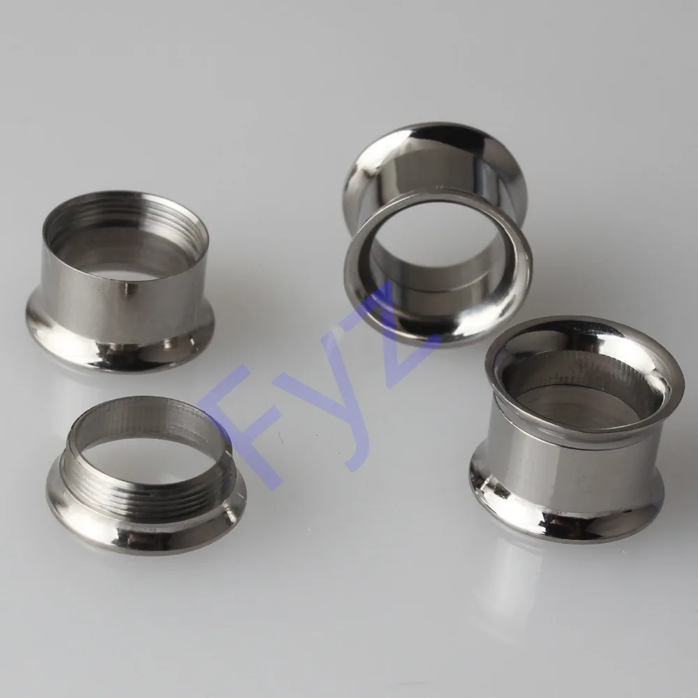 

G23 Titanium Internally Threaded Screw On Ear Hollow Tunnels Plugs Expander Body Piercing Jewelry