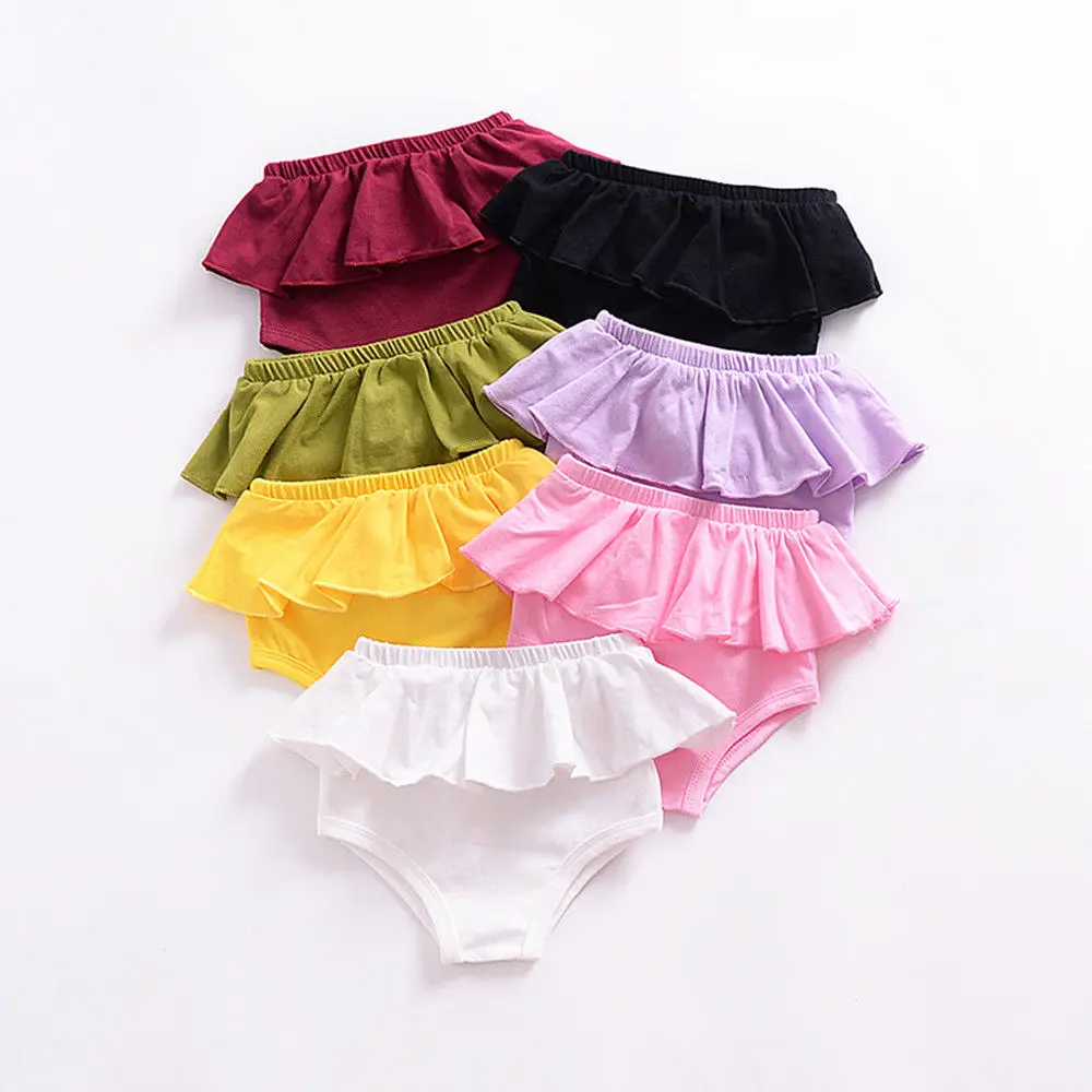 2018 Newborn Infant Baby Kid Girl Solid Harem Short Pants Bottoms PP