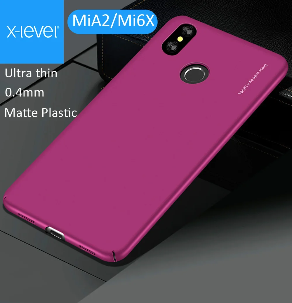 

X-Level Guardian Soft Silicone Cover Case For Xiaomi Mi A2 MiA2 6X X Level Ultra thin Matte TPU Protective