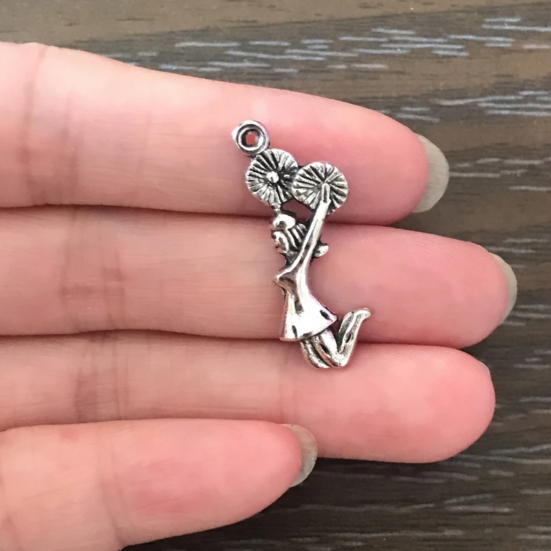 DIY Sport Charm Cheerleader Charms Zinc Alloy Sports Pendant Charm for Bracelet Necklace Earring Making|Charms| - AliExpress