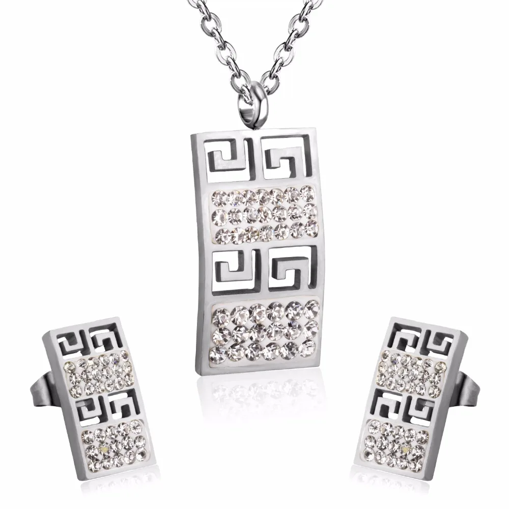 Модный комплект ювелирных изделий LUXUKISSKIDS из нержавеющей стали Дубай