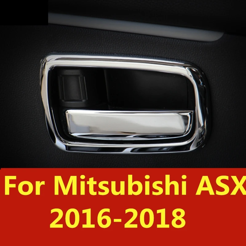 Car Styling Inner Door Handle Cover Bowl Frame Trim Sticker Protective sequins Accessories For Mitsubishi ASX 2016-2018 | Автомобили и