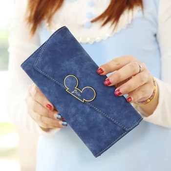 

Fashion Long Style Women Wallet Designer Color Scrubs Ladies Mickey Purse Coin purses holders Lady Pocket Wallets Purses