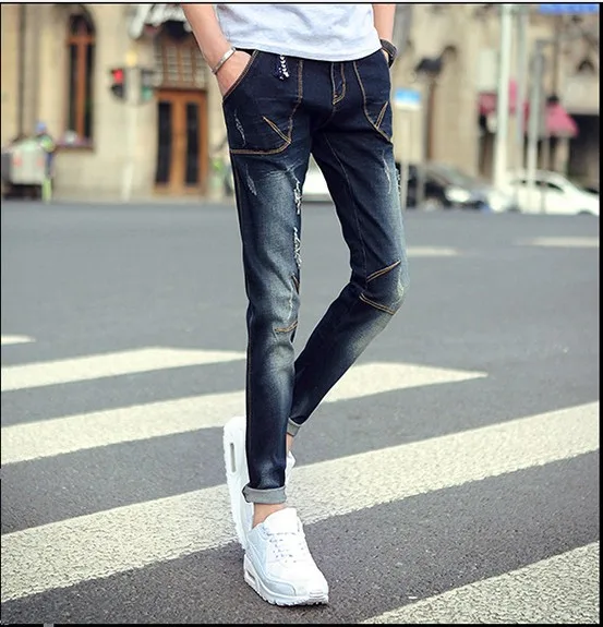 Spring and summer font b men s b font font b jeans b font and slim