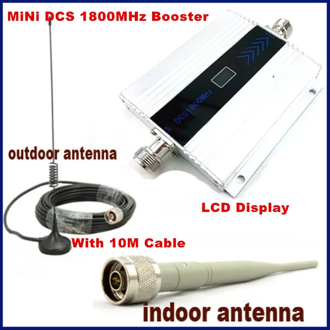 ЖК-дисплей! Мини DCS 1800Mhz усилитель сигнала мобильного телефона, DCS с повторяемым сигналом, Усилитель сотового телефона с кабелем+ антенной