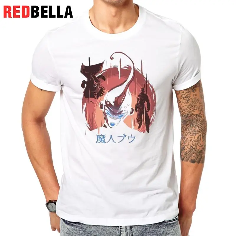REDBELLA Tshirt Men Retro Japan Character Anime Vintage Comics Dragon Ball Evil Figure T-shirt Tops Casual Print Cotton Printed | Мужская