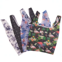 60 шт./лот, полиэфирная сумка для покупок, водонепроницаемая сумка-тоут, Экологичная Складная многоразовая сумка-тоут, сумки