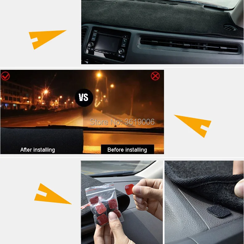 TOMMIA Interior Dashboard Cover Light Avoid Pad Photophobism Mat Sticker For Benz smart