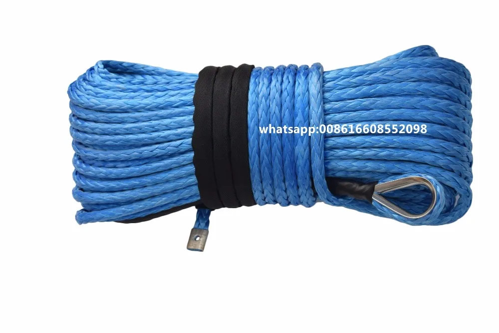14 мм* 45 м синий Синтетический канат, ATV лебедка кабель для электрических лебедок, буксировочные канаты для внедорожника