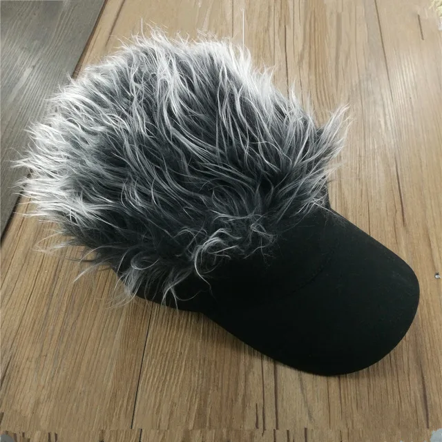 wholesale-custom-Adjustable-fashion-party-fans-black-flair-hair-visor-vig-baseball-caps-FAKE-hair-hat.jpg_640x640