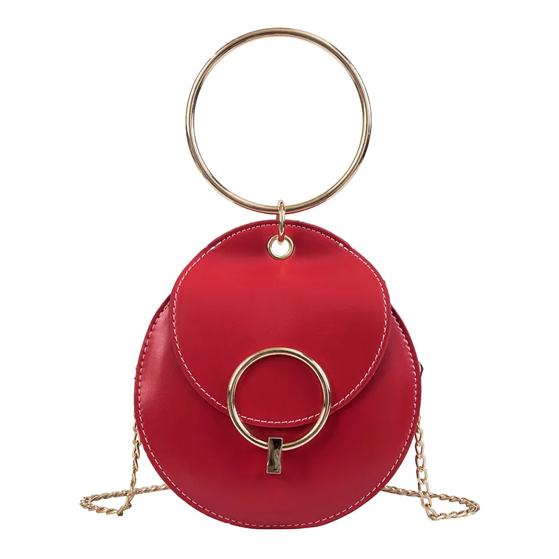 

Fashion Design Women Round Bag Leather Women's Circular Crossbody Shoulder Messenger Bags Ladies Purse Female Bolsa Handbag A5