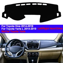Car Inner Dashboard Cover Dash Mat Cape Carpet Dashmat Pad 2 Layers For Toyota Yaris L- Vios