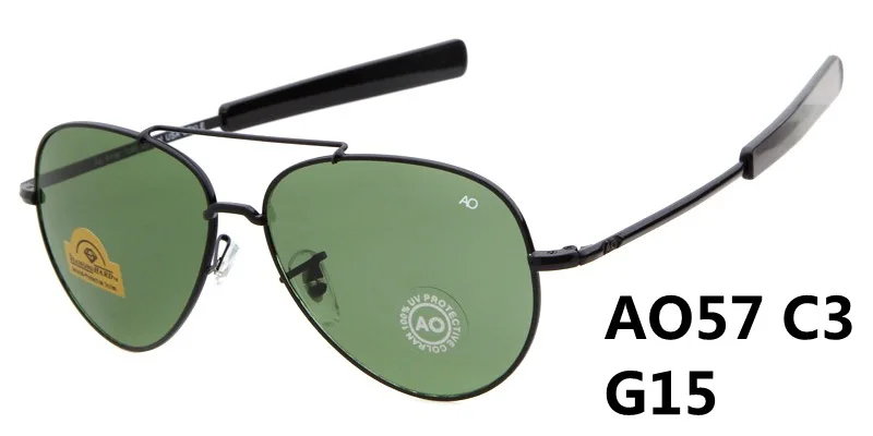 Новейшие Американские армейские военные AO брендовые дизайнерские солнечные очки-авиаторы стеклянные линзы мужские солнцезащитные очки es oculos masculino с оригинальным логотипом - Цвет линз: C3 No Box