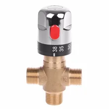 Латунный роскошный термостатический смесительный клапан контроль температуры клапан для солнечного водонагревателя части клапана Термостатические Смесители