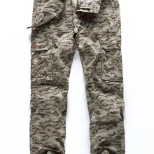 Камуфляжный принт манжеты шнурок дизайн повседневные брюки карго Военная армия мужские камуфляжные тактические армейские рабочие брюки походные брюки