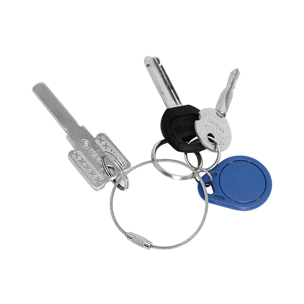 Twist Screw Locking Car Keychain Keyring Aircraft Cable Wire Key Chain