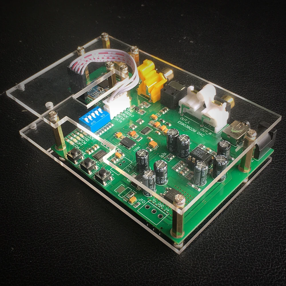 Hi Fi M7A2 MINI HIFI ES9038Q2M DSD I2S декодер SPIDF плата DAC аудио усилитель для наушников CSR8675 aptx hd