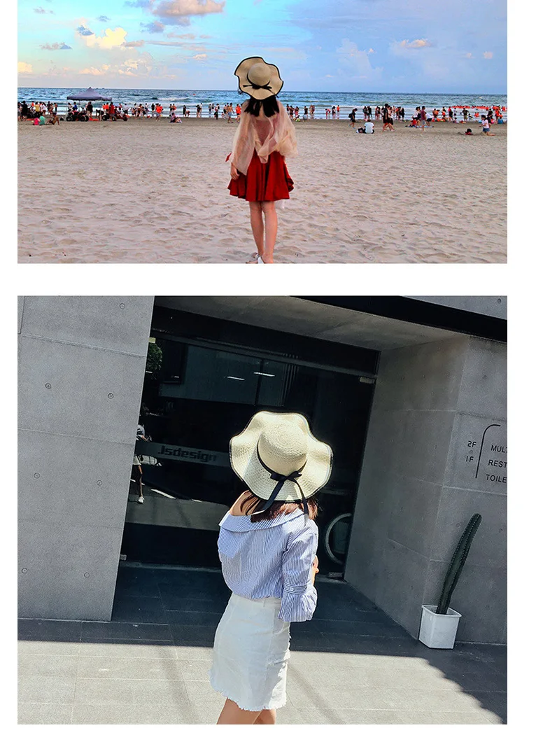 2018 Summer New Arrived Women Seaside Vacation Sunscreen Sun Hat  Beach Casual Straw Hat (6)