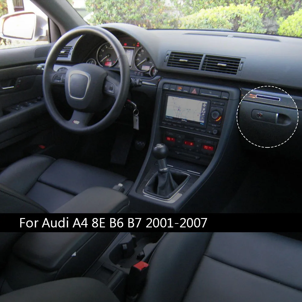 Us 6 92 17 Off Car Styling Left Hand Drive Chrome Glove Box Lid Handle Pullers With Lock Hole For Audi A4 8e B6 B7 2001 2007 Car Interior Parts In