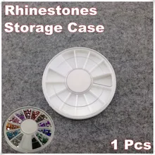 1 шт Белый Пластиковый пустой чехол для коробки колеса для дизайна ногтей драгоценные камни стразы чехол для хранения+(NR-WS85