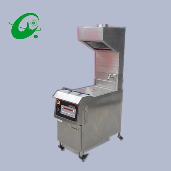 25L Gas deep fryer with range hood (With oil pump) deep fried chicken