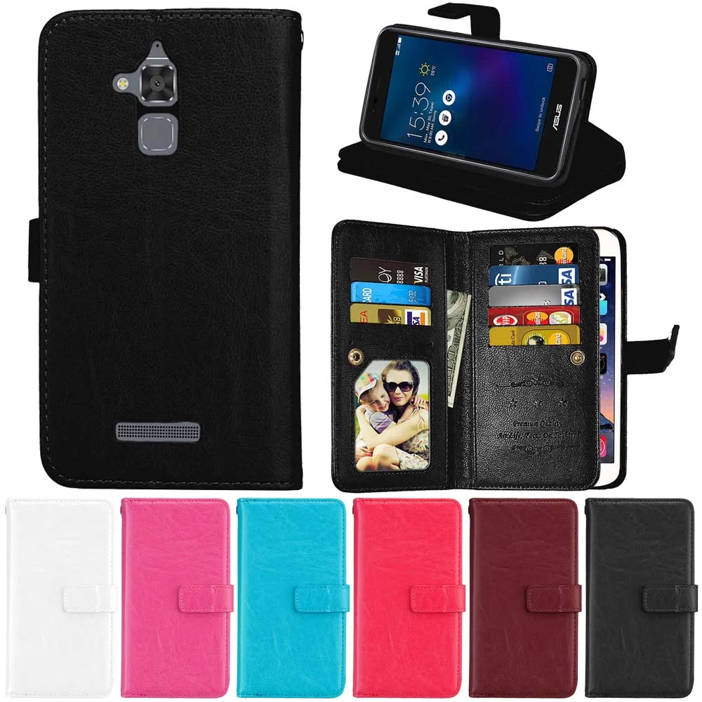 

For Asus Zenfone 3 Max ZC520TL Case Leather Cover For Asus Zenfone4 Max ZC554KL ZC520KL Cover Go ZB500KL Live ZB501KL Wallet Bag