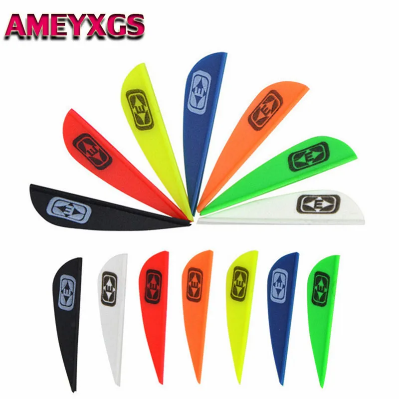 

50/100Pcs 1.75" Archery Arrow Vanes Fletches Feather Rubber Fletching DIY Arrow Tools For Bow Training Shooting Accessories