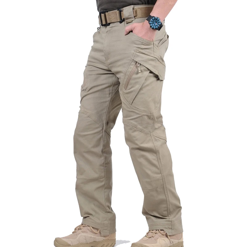 

IX9 City Tactical Cargo Pants Men Combat SWAT Army Military Pants Cotton Many Pockets Stretch Flexible Man IX7 Casual Trousers