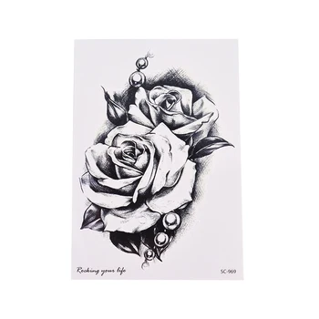 

150x105mm Water Transfer Waterproof Temporary Tattoo Sticker Rose Flower Decal Tattoo for Women Beauty Body Makeup Art