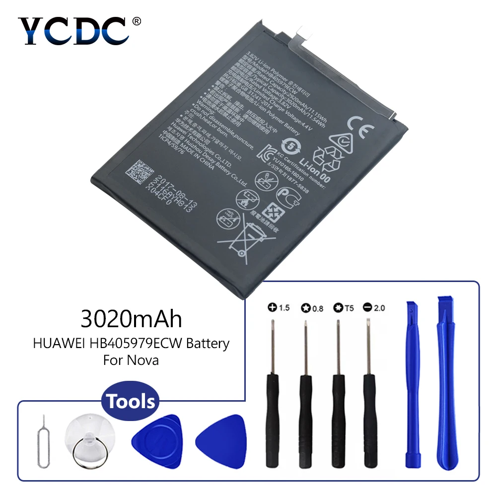 

Lithium HB405979ECW Battery For Huawei Nova Honor 6A 6C P9 Lite Mini + Tools AZ-TL00 CAN-L01 CAN-L02 CAN-L11 CAN-L12 CAN-L13