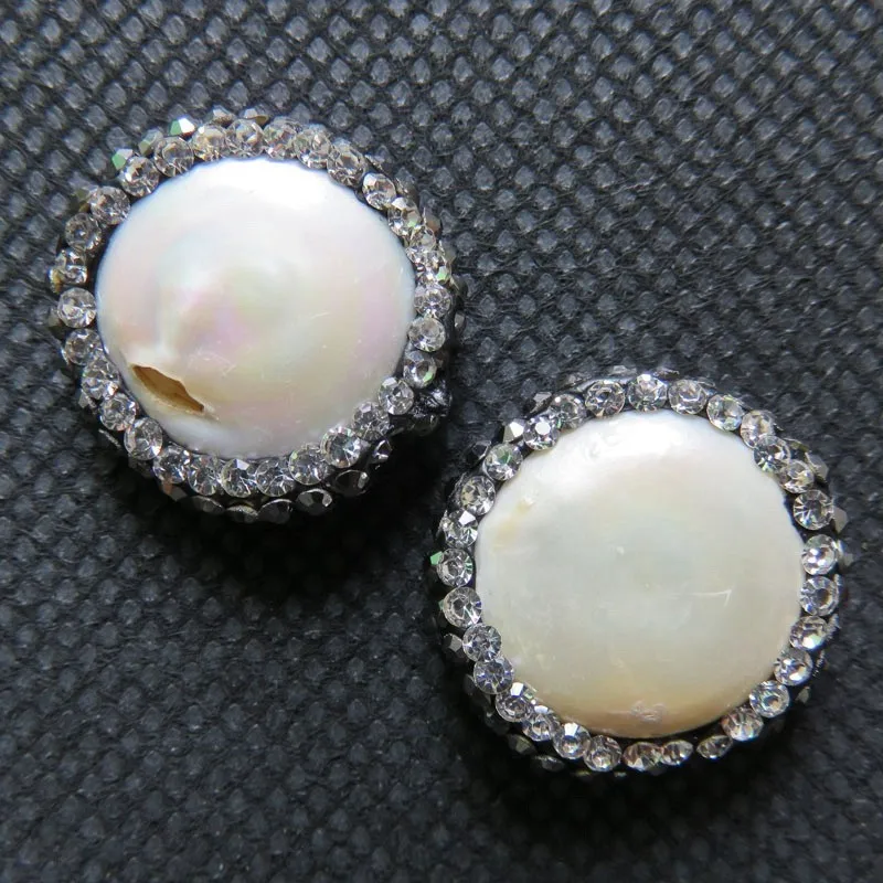 S182-Pave zircon coin pearl2