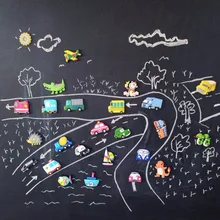 Дошкольного образования ПВХ мультфильм Доска стикер магниты на холодильник