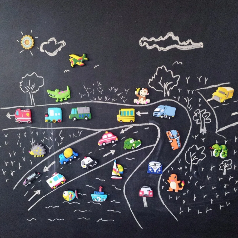 

Early childhood education PVC Cartoon Blackboard sticker Fridge Magnets
