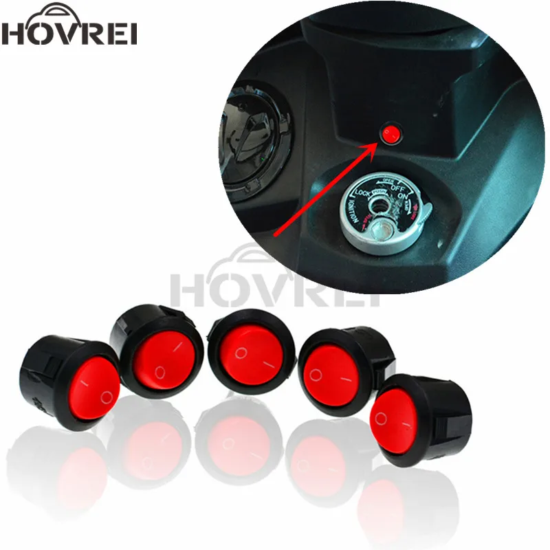 

1pcs Motorcycle round Switch Button Double Flash Electric Car 2 Wires Double Flash Switch Lock Switch Button