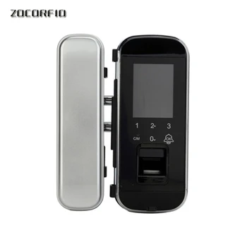 

DIY so easy Biometric Fingerprint Door Lock For Office Glass Door Keyless With Touch Keypad Remote Control Intelligent Lock