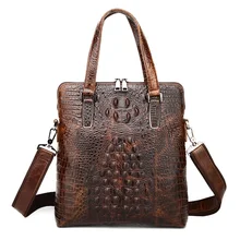 Новинка, первый слой, коровья кожа, натуральная кожа, сумка для мужчин, крокодиловый стиль, мужская деловая сумка через плечо, сумки на плечо# MD-B1231