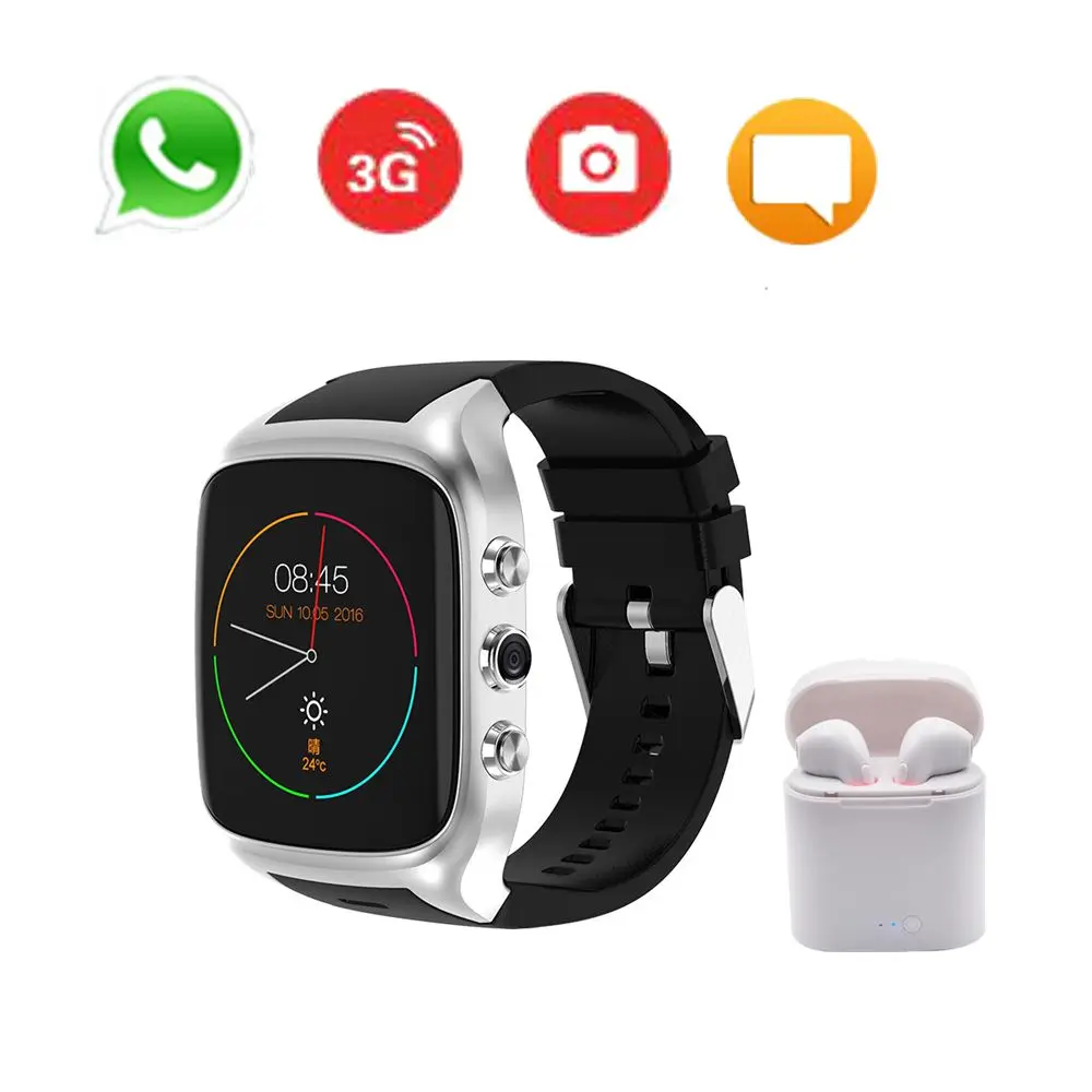 

X02 smart watch MTK6580 Android5.1 Dual core 1.54" screen wristwatch Rom8GB 3G WIFI Gravity Sensor Pedometer PK X01 Q1 Q1 pro