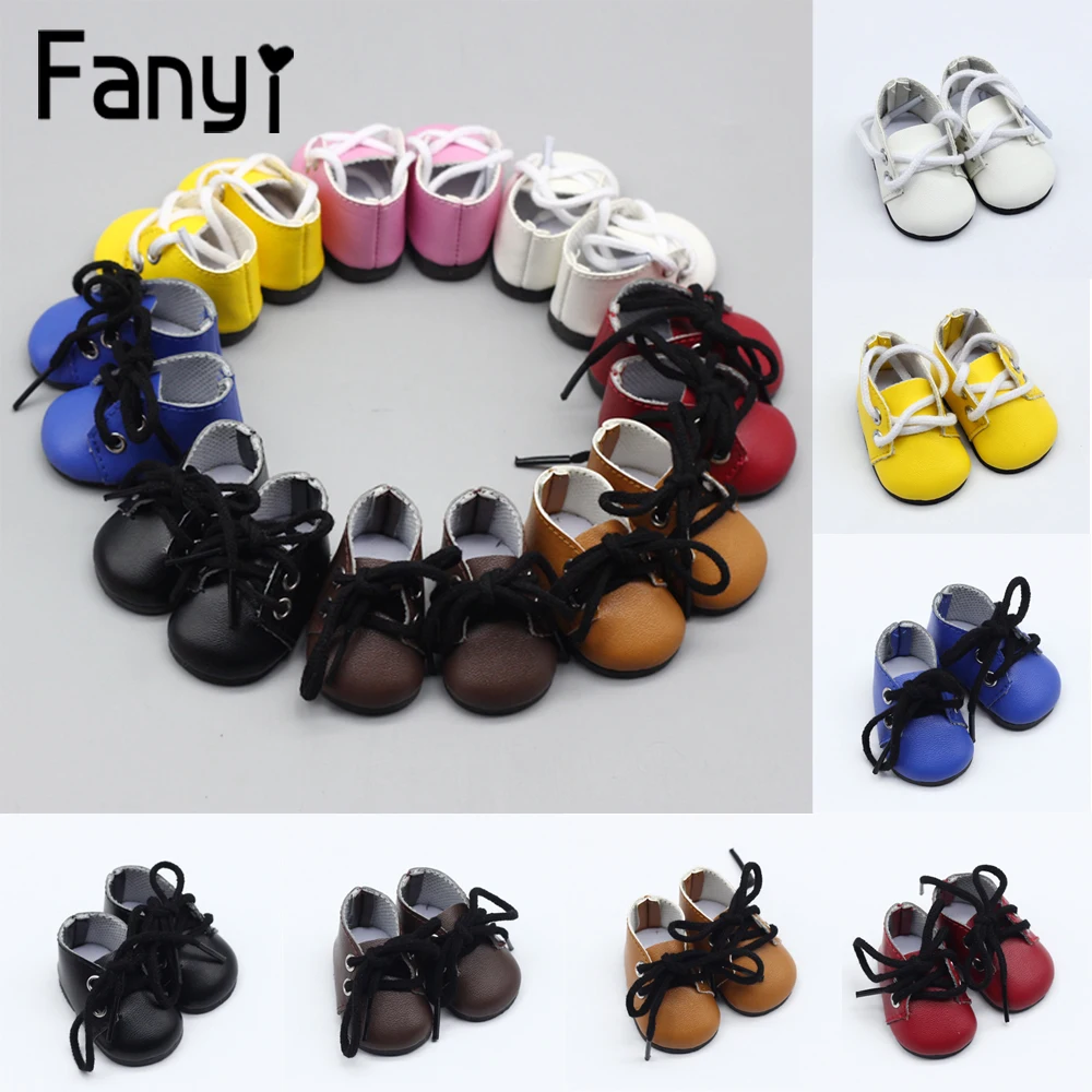 

Fanyi Doll Shoes 5cm For Born Baby High Quality Soft Leather Shoes Suit 14 inch Doll Toy Boots Doll Mini Doll Accessories