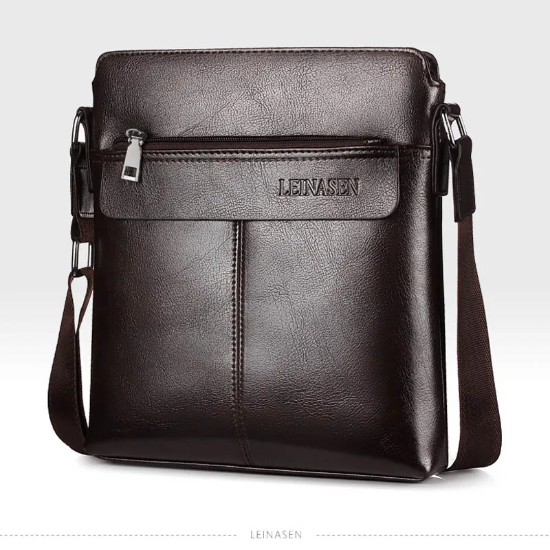 Bolso hombre maleta sac Роскошные sacoche homme кожаный портфель для ноутбука сумка-мессенджер lo mas vendido деловая сумка для офиса для мужчин - Цвет: Dark Brown
