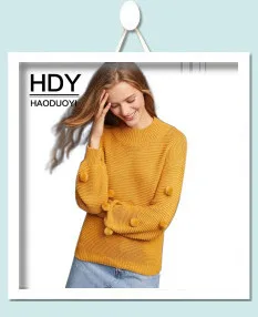 HDY Haoduoyi Autumn Winter Fashion Stripe V Neck Long Sleeve Casual Knitted Women Sweater Wine Pink Gray Black Pullovers Jumpers