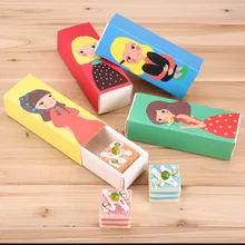 Милая девушка графика печатная коробка, упаковочный пакет для выпечки, minicake Печенье Кондитерские кекс слоеного упаковочные коробки 20 шт