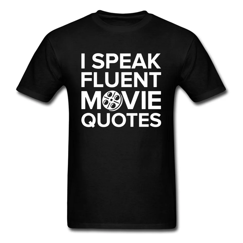 I Speak Movie Tshirts 2018 Hot Sale Short Sleeve Casual All Cotton Round Neck Men's Tops Shirt Casual Tee-Shirt Father Day I Speak Movie black